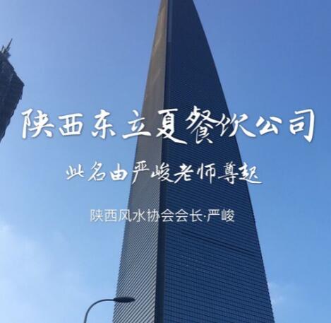 起名网严峻老师起名案例《陕西东立夏餐饮公司》